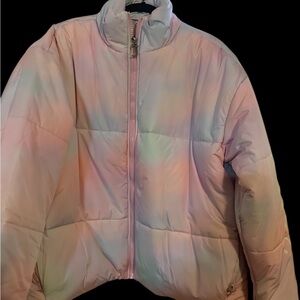 Juicy Couture Pastel Tie-Dye Puffer Jacket